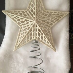 Elegant Cream Star Tree Topper